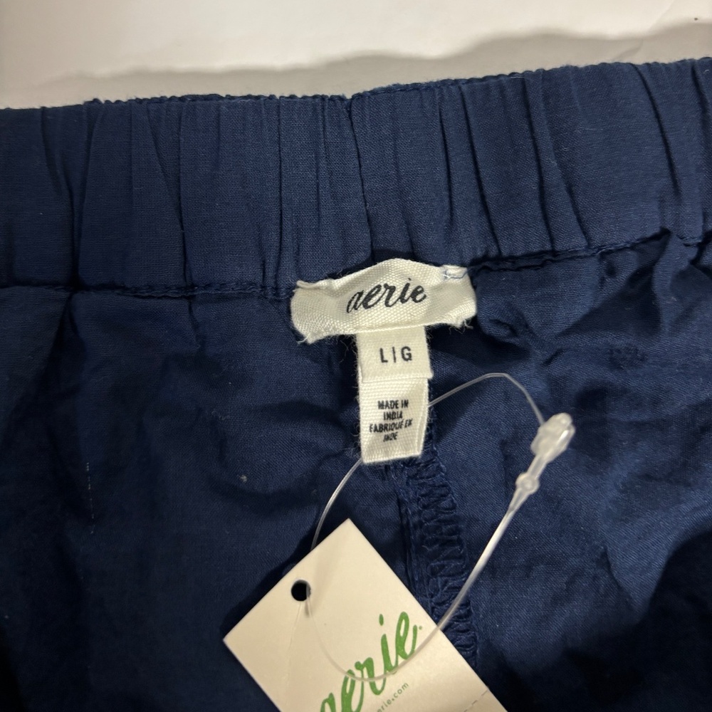 Aerie Lace Godet Lined Navy Mini Skirt Size L NWT - Picture 6 of 9